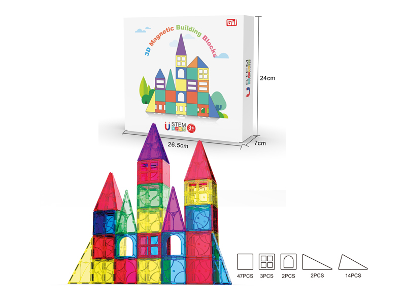 68PCS Magnetic 3D Building Blocks