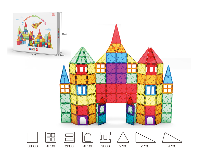 86PCS Magnetic 3D Building Blocks