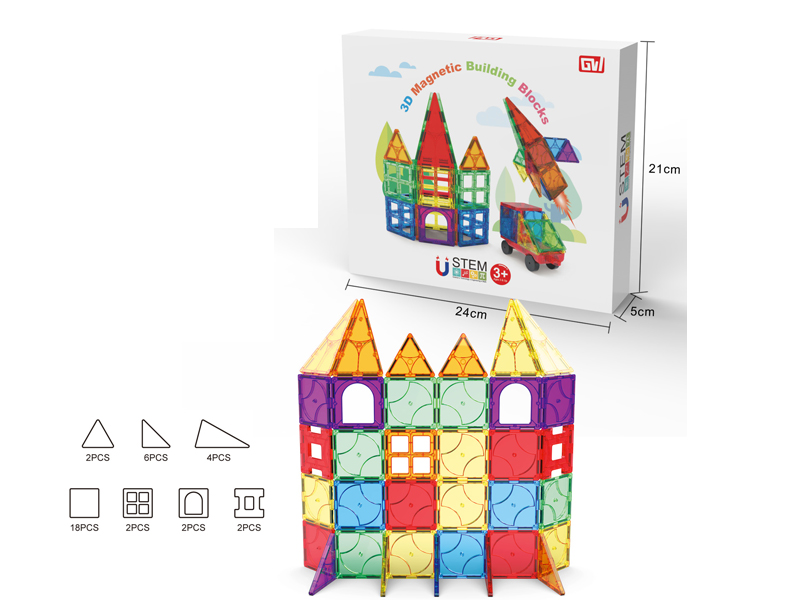 36PCS Magnetic 3D Building Blocks