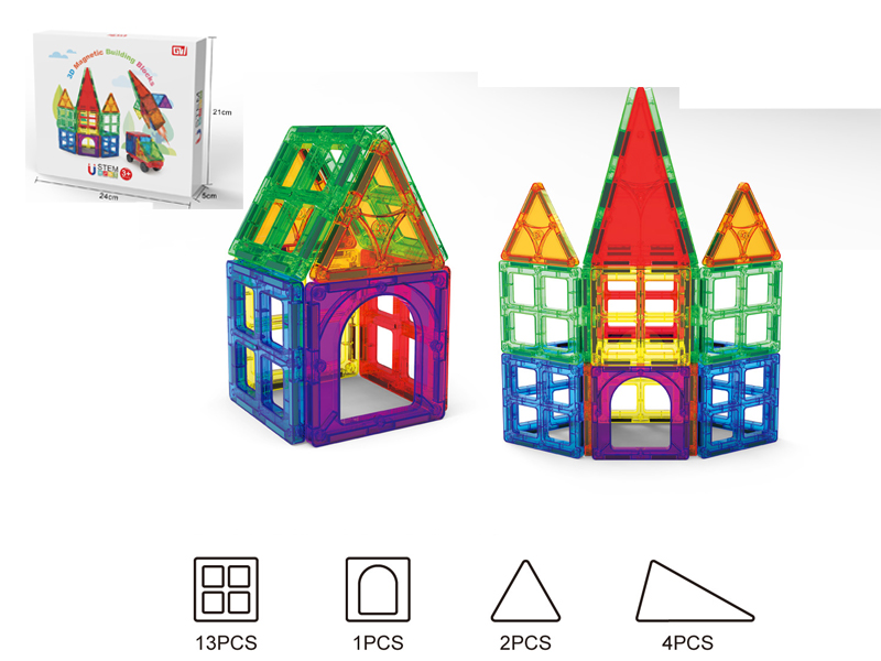 20PCS Magnetic 3D Building Blocks