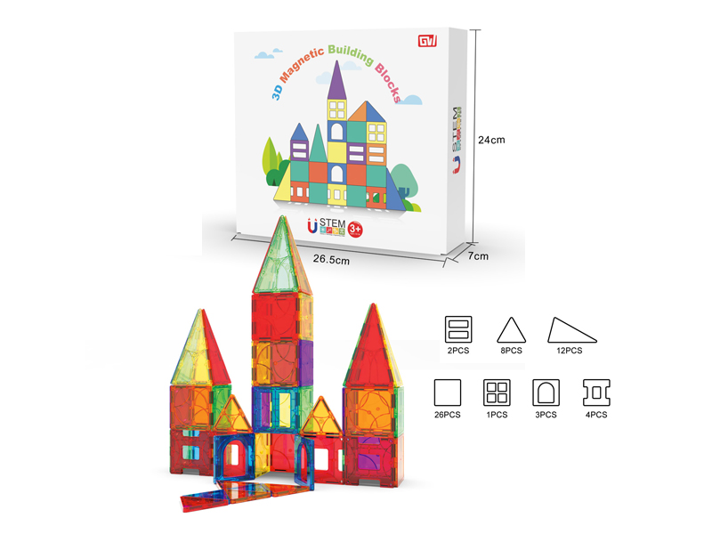 56PCS Magnetic 3D Building Blocks