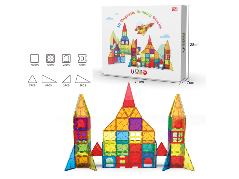86PCS Magnetic 3D Building Blocks