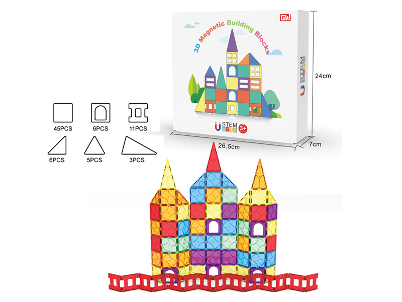 76PCS Magnetic 3D Building Blocks