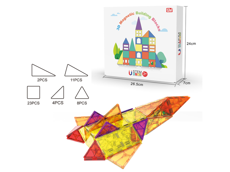 48PCS Magnetic 3D Building Blocks
