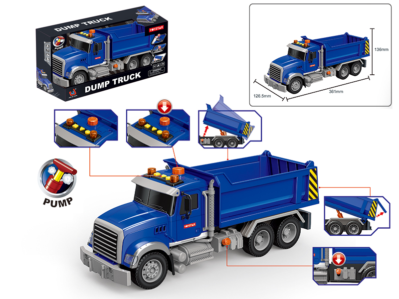 Friction Dump Truck(Sound,Light,Pump)