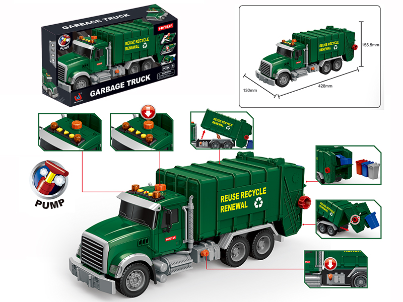 Friction Sanitation Truck(Sound,Light,Pump,Multifunctional)