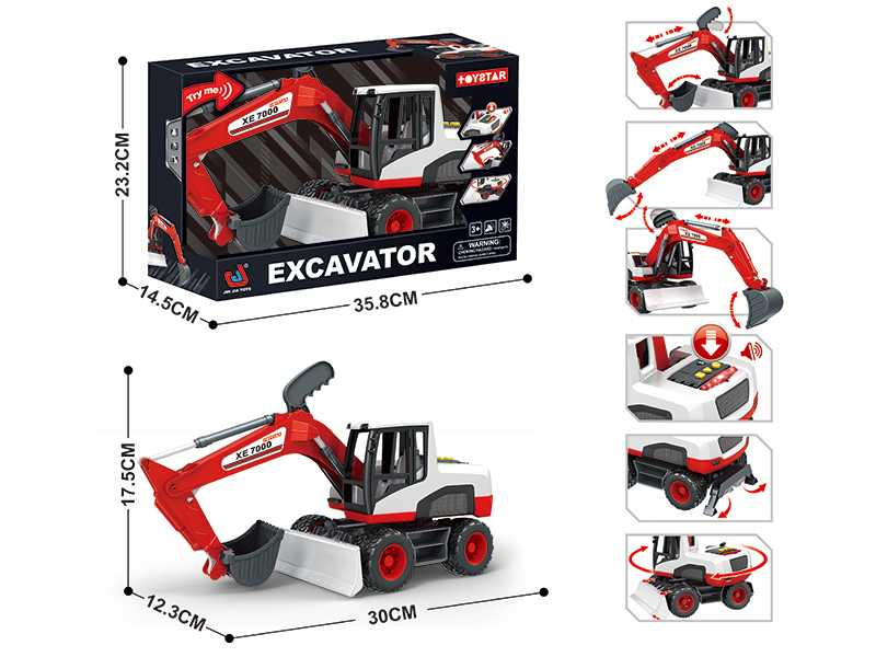 1:12 Friction Excavator(Sound,Light,Multifunctional)