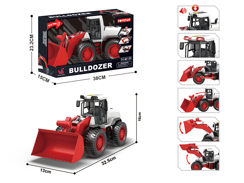 1:12 Friction Bulldozer(Sound,Light,Multifunctional)