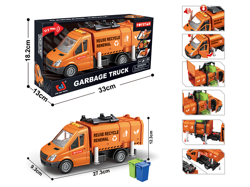 1:14 Friction Sanitation Truck(Sound,Light,Multifunctional)