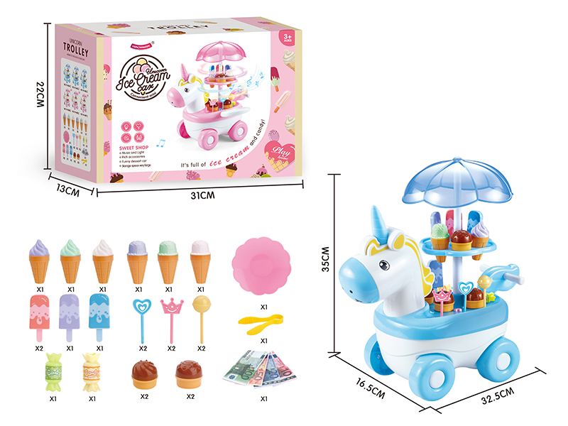 Unicorn Candy Ice Cream Car With Light And Music