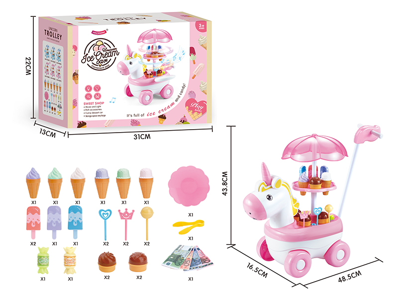 Unicorn Candy Ice Cream Car With Light And Music