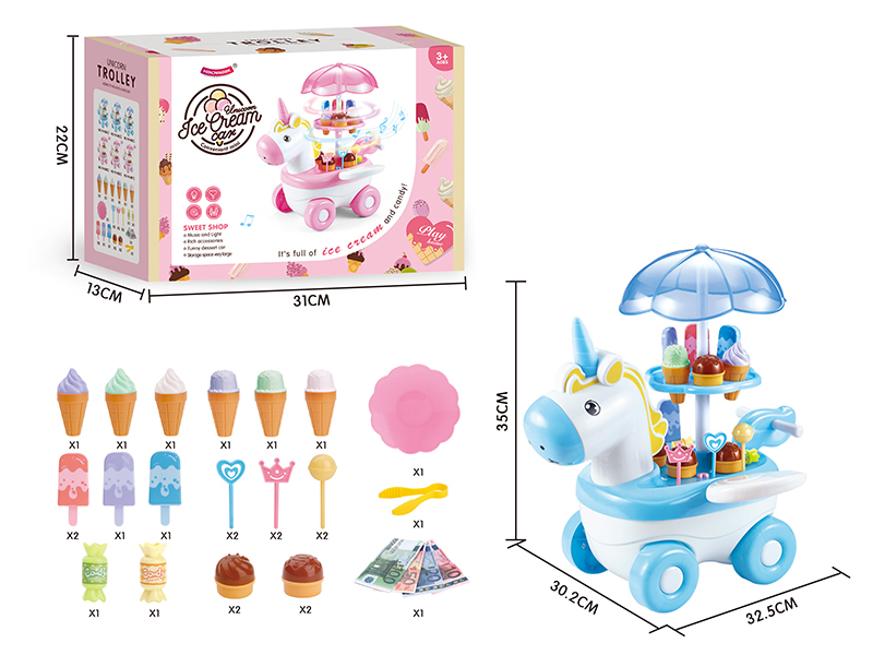 Unicorn Candy Ice Cream Car With Light And Music