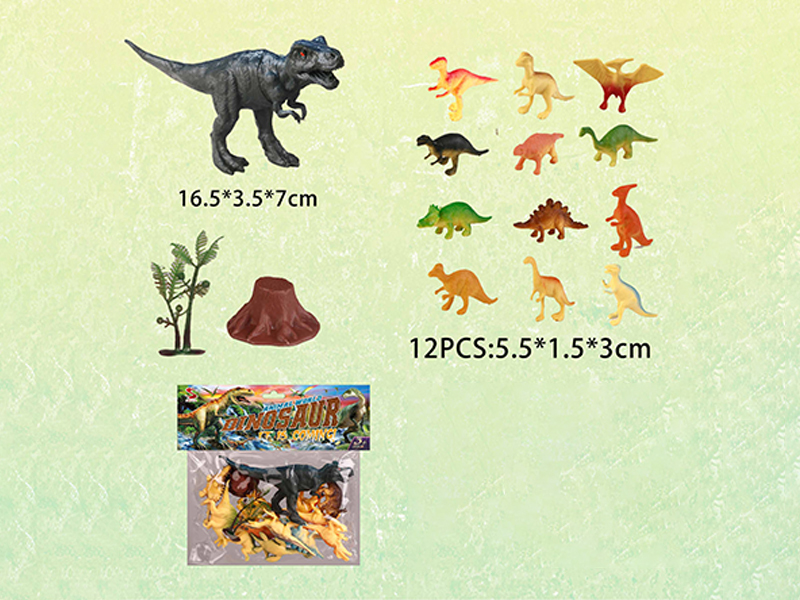 Dinosaur Set (1 Big Dinosaur +12 Small Dinosaurs + Tree + Tree Head)