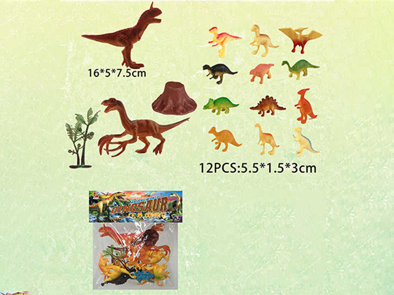 Dinosaur Set (2 Large Dinosaurs +12 Small Dinosaurs + Tree + Tree Head)