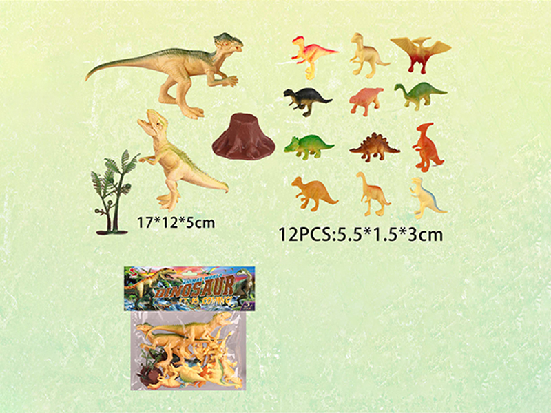 Dinosaur Set (2 Large Dinosaurs +12 Small Dinosaurs + Tree + Tree Head)