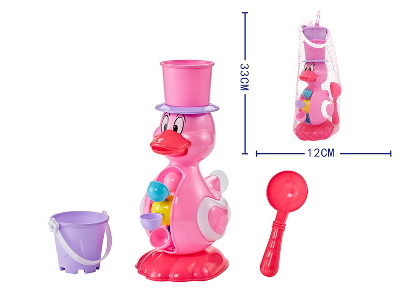 3pcs Pink Duck Hourglass Set