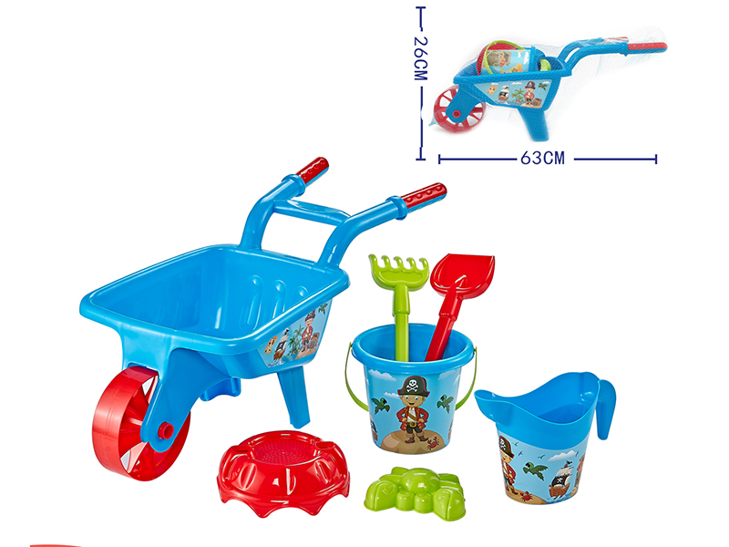 7pcs Beach Toys Cart Set