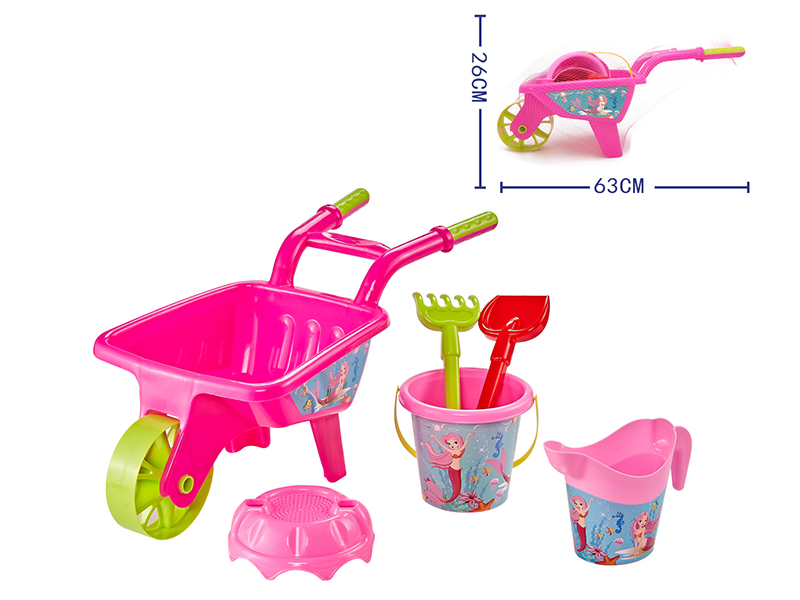 7pcs Beach Toys Cart Set