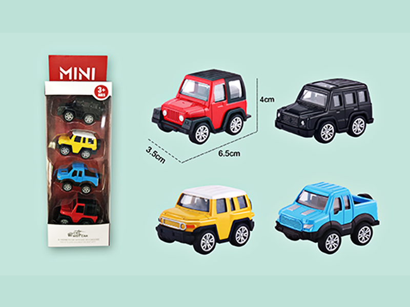 4PCS Pull Back Alloy Q Off-Road Vehicle