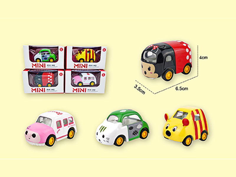 Pull Back Alloy Q Cartoon Car