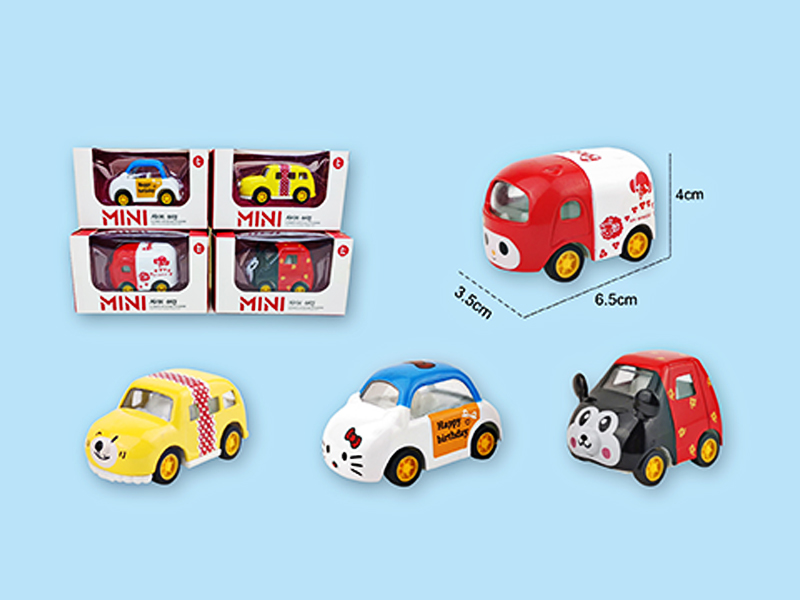 Pull Back Alloy Q Cartoon Car