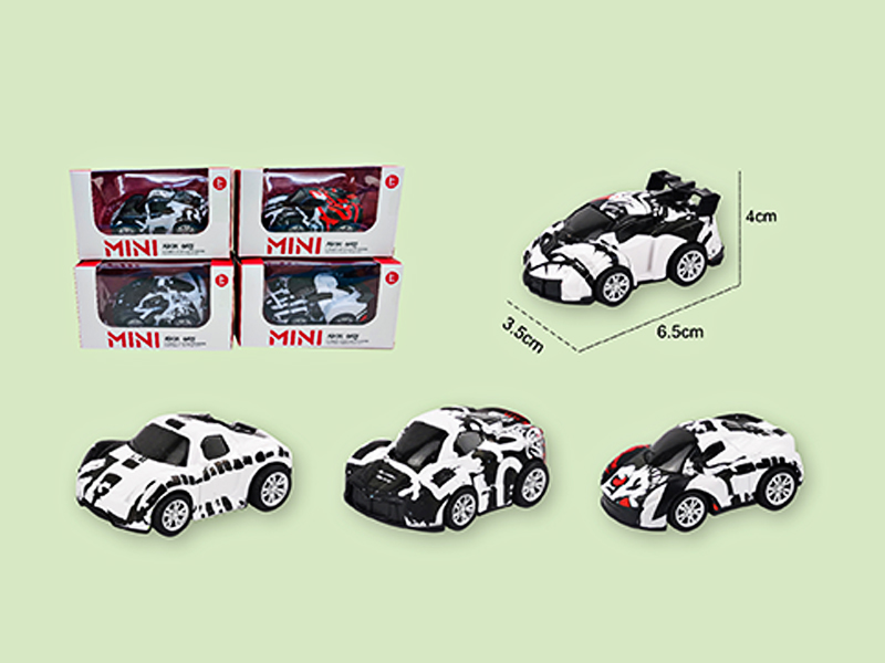 Pull Back Alloy Q Graffiti Sports Car