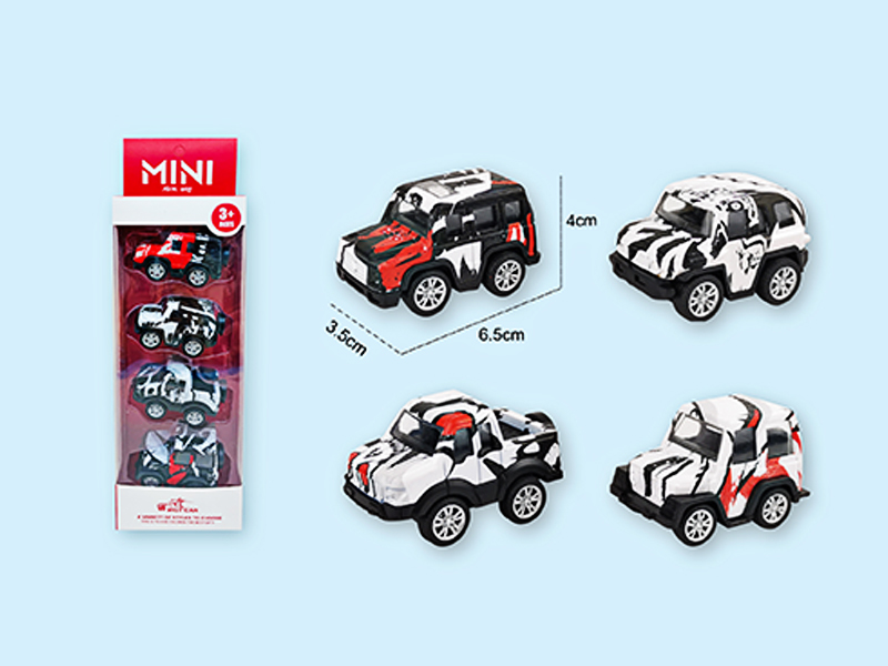 4PCS Pull Back Alloy Q Off-Road Vehicle