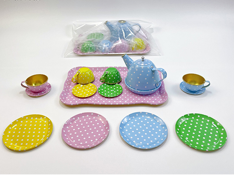Flower Point Cat House Set Tea Set