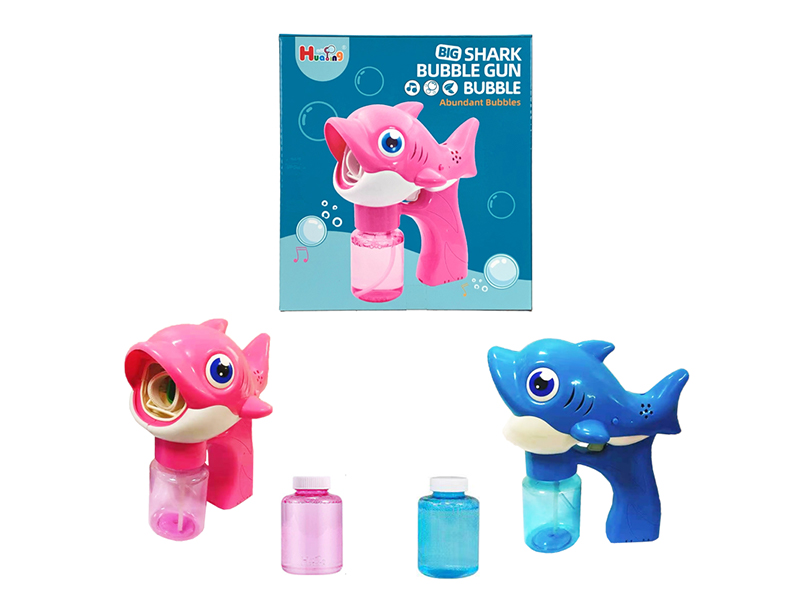 Shark Bubble Gun With A Bottle Of 130Ml Water (With Light Music)