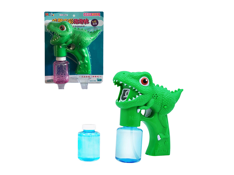 Dinosaur Bubble Gun With A Bottle Of 130Ml Water (With Light And Music)