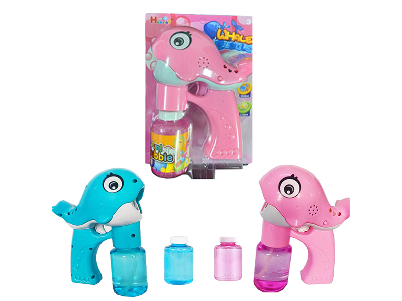 Whale Bubble Gun With A Bottle Of 130Ml Water (With Light Music)