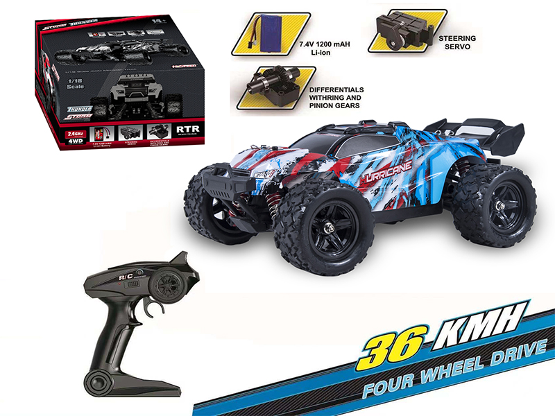 1:18 2.4G Remote Control 4WD High Speed Monster Truck