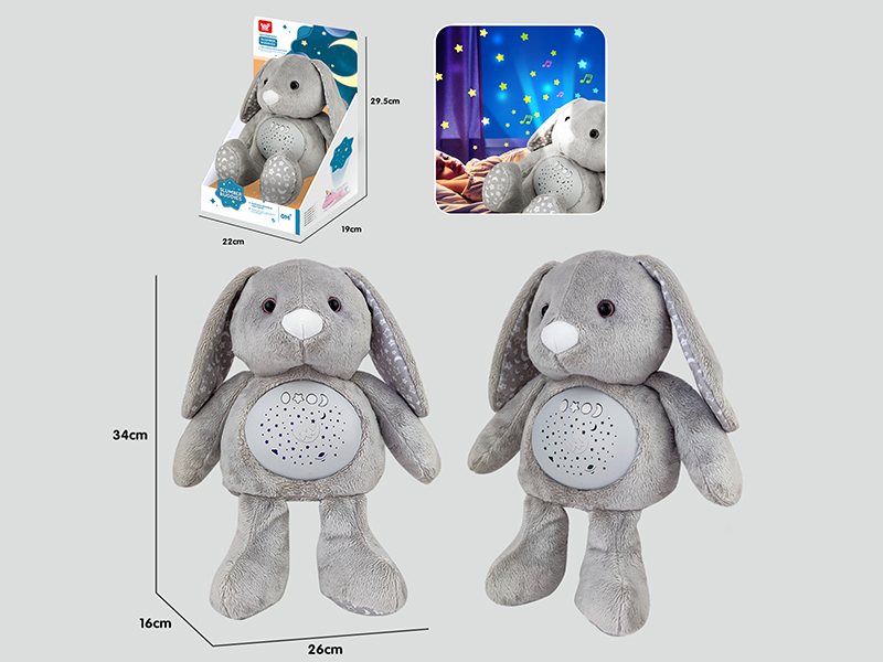 Projection Plush Rabbit(Soothing Sounds,Colorful Lights)