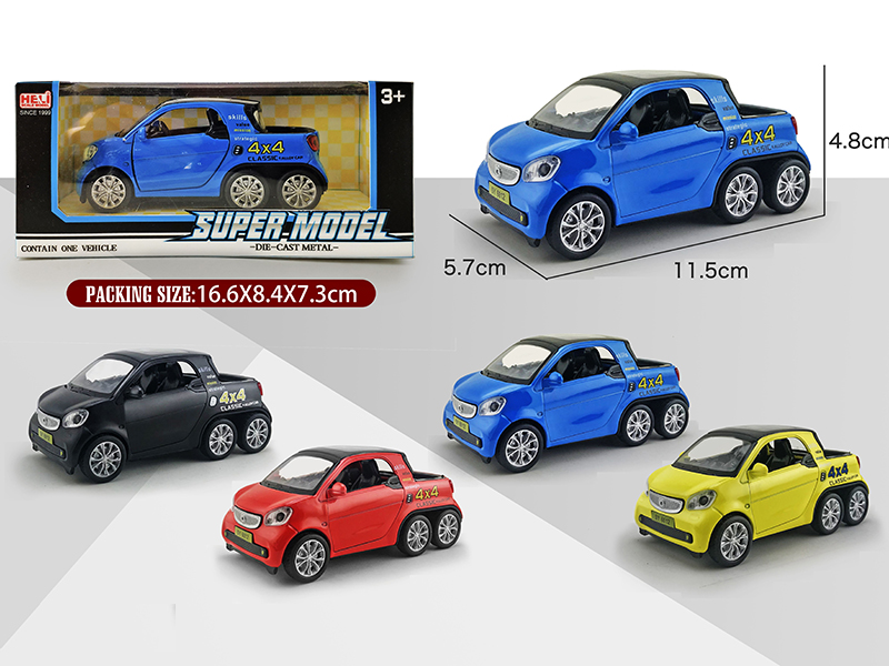 1:32 Simulated Alloy Pull Back Mercedes-Benz Smart Pickup Truck