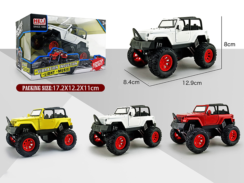 1:32 Alloy Pull Back Cross-Country Wrangler Convertible Car(Acoustooptic Version)
