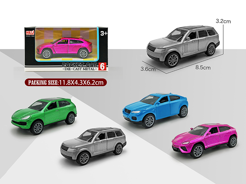 1:55 Open Doors Simulated Pull Back Alloy Sports Car