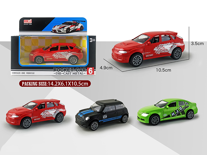 1:43 Simulated Alloy Pull Back Racing Car