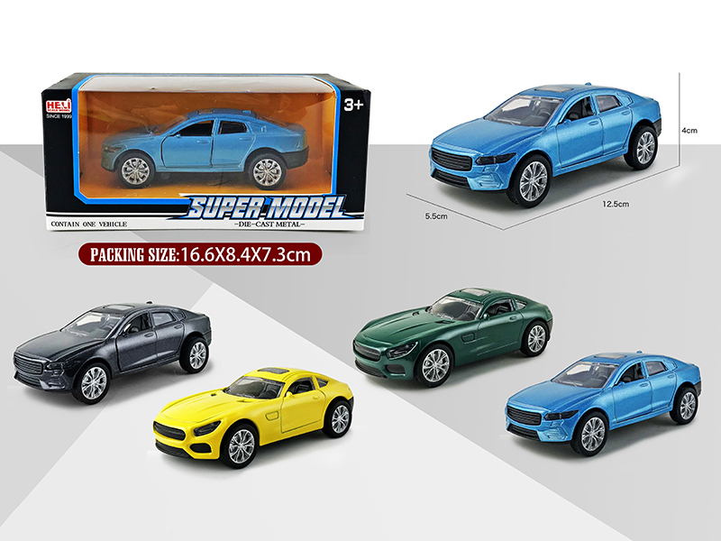 1:36 Simulated Pull Back Alloy Car(Mercedes-Benz, Volvo)