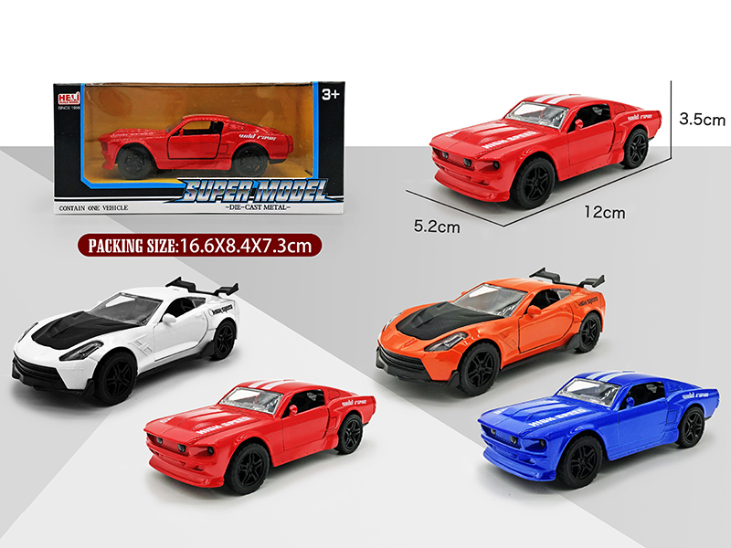 1:36 Simulated Pull Back Alloy Car(Ford, Corvette)