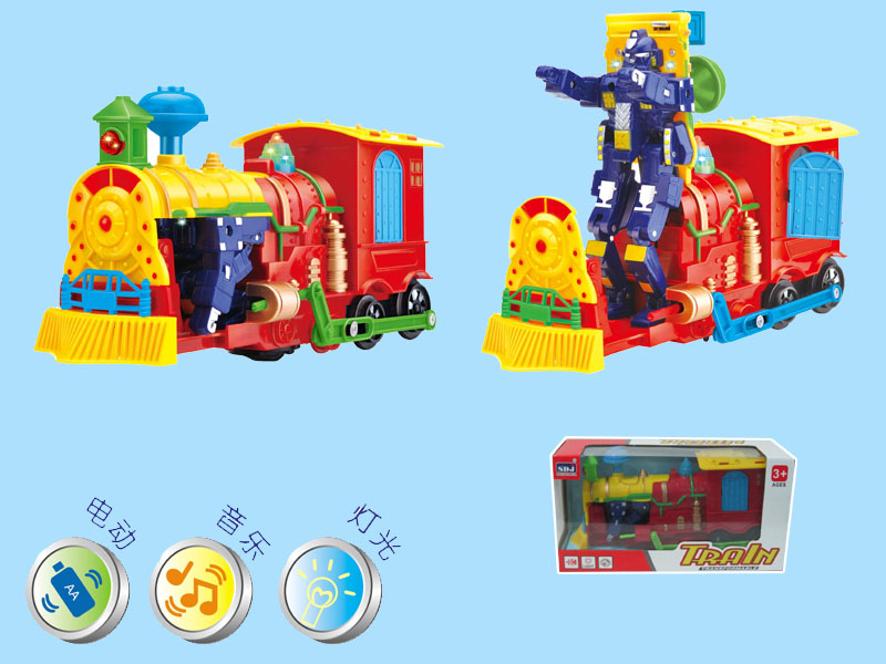 B/O Transformation Robot Open Door Locomotive (Lights, Sound)
