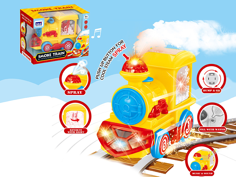 Electric Steam Smoke Train (Snow,Light,Sound)