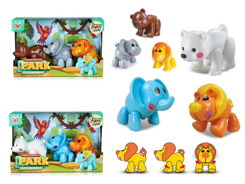 Dinosaur Game Park (Bear + Elephant + Lion)