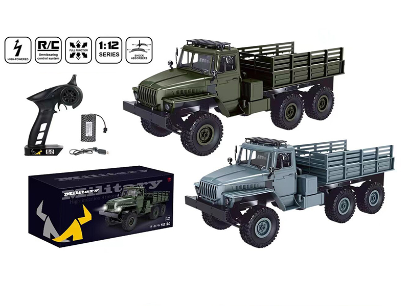 1:12 2.4G Remote Control Six-Wheel Drive Ural Military Truck