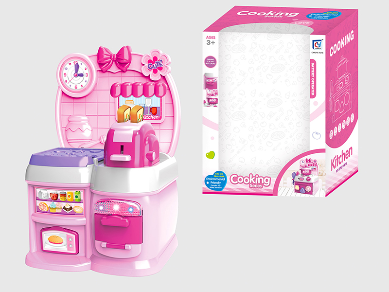 Cartoon Pink Kitchen Set(Light,Music)