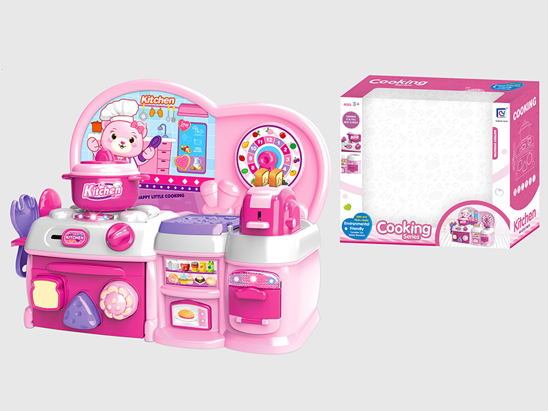 Cartoon Pink Kitchen Set(Light,Music)