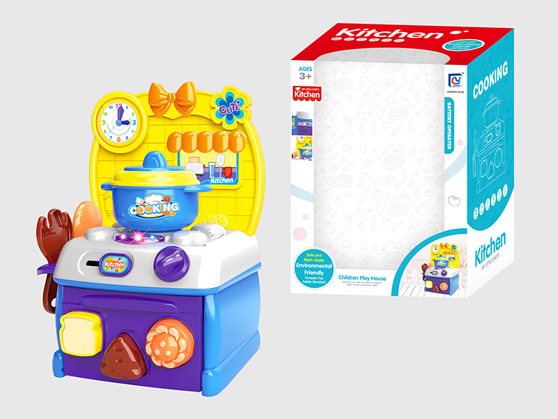 Cartoon Bule Kitchen Set(Light,Music)