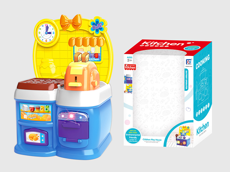 Cartoon Bule Kitchen Set(Light,Music)