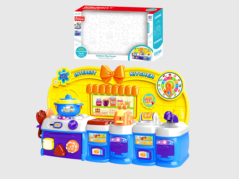 Cartoon Bule Kitchen Set(Light,Music)
