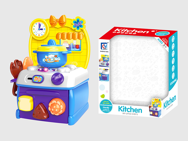 Cartoon Bule Kitchen Set(Light,Music)