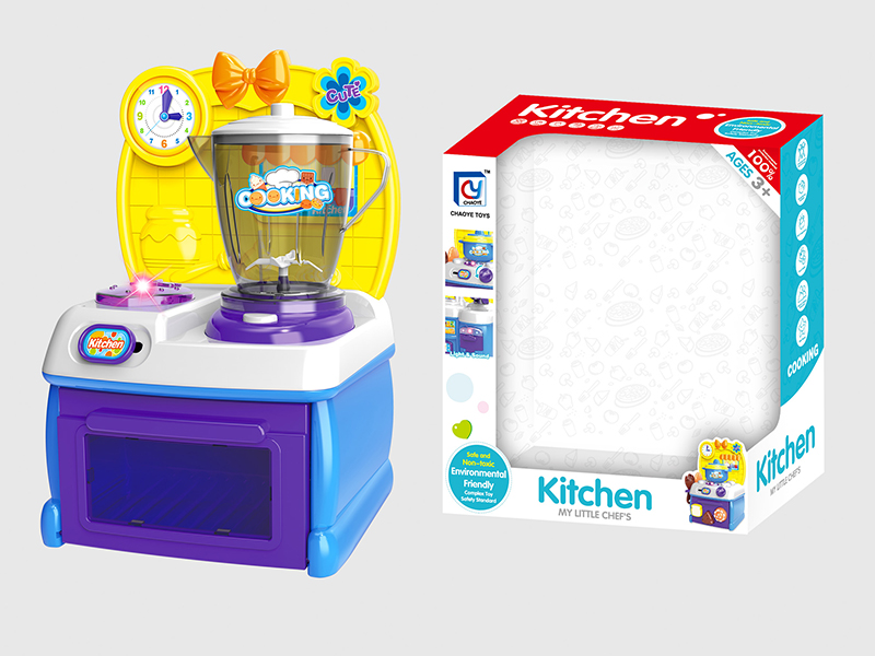 Cartoon Bule Kitchen Set((B/O,Light)